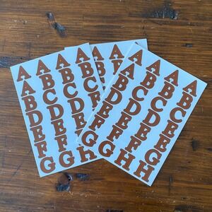 Creative Memories Brown Alphabet Sticker Sheets Scrapbooking Craft Letters A-Z